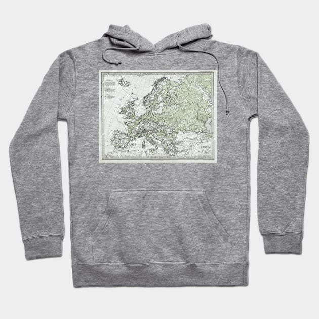 Vintage Map of Europe (1862) Hoodie by Bravuramedia